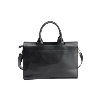 CARTELO PVC Shoulder Bag Computer File Bag Medium Size Unisex Black