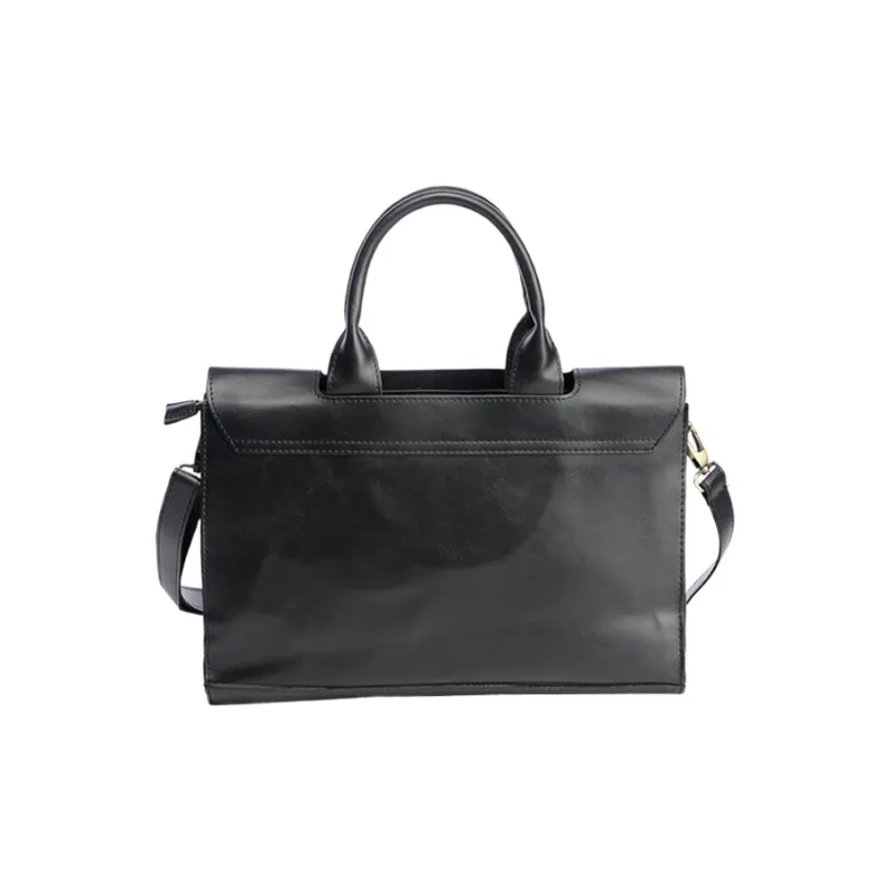 CARTELO PVC Shoulder Bag Computer File Bag Medium Size Unisex Black-0