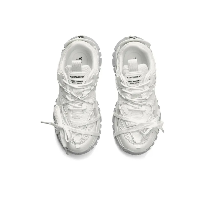 Masongarments Shark Tooth Series Running Shoes Unisex Low Top Black/Gray/White/Beige/Galaxy Gray-65
