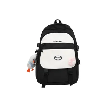 Morellybear Nylon Backpack Regular Women's Black/White/Blue/Yellow/Pink