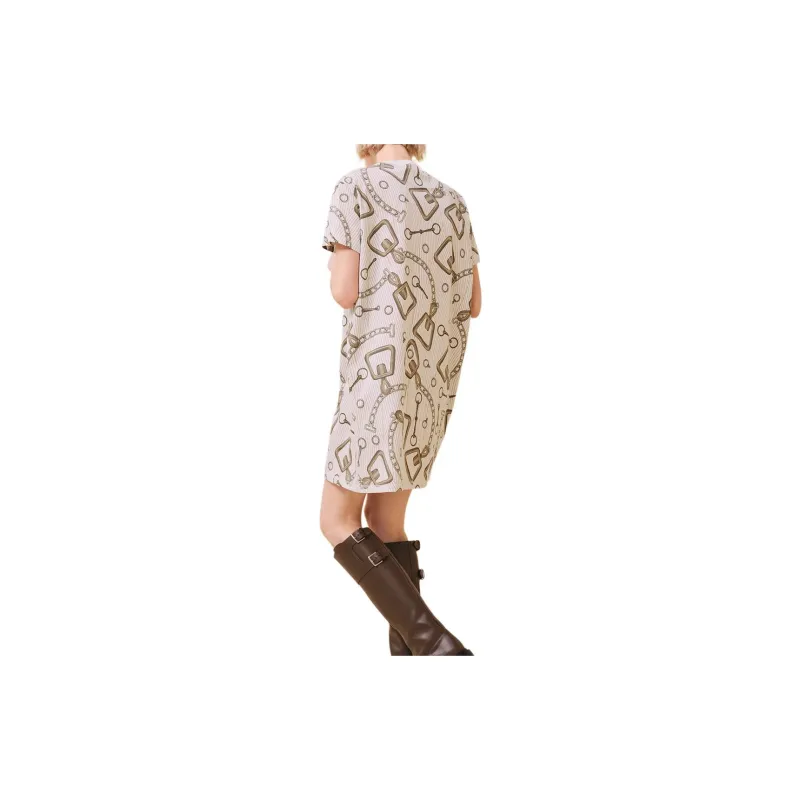HERMES Short Sleeved Dress Women's Natural White-1