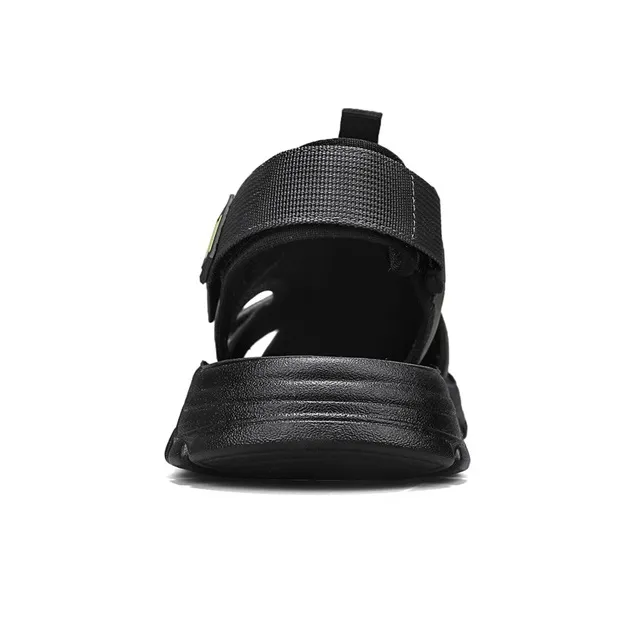 Warrior Casual Chef Shoes River Trekking Shoes Abrasion Resistant Slip Resistant Beach Sandals Men's Green Black-4