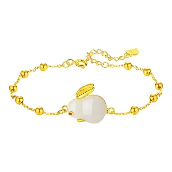 CHINA GOLD Bracelets White Jade Women's