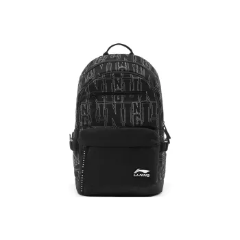 LiNing Sports Life Collection Polyester Students Backpack Unisex Black
