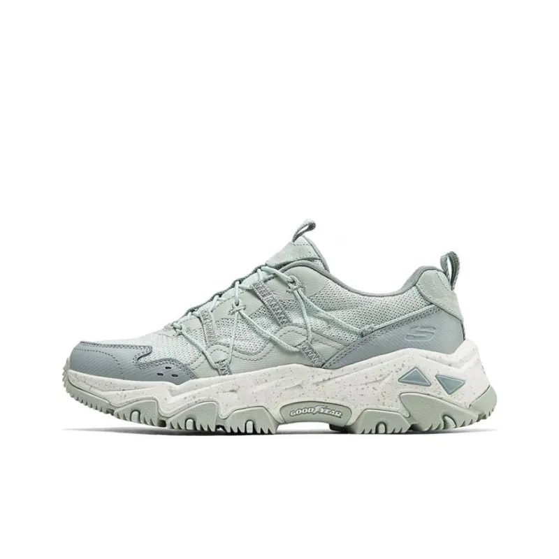 Skechers OUTDOOR Cushioning Anti Slip And Wear Resistant Low Top Trekking Shoes Women's Gray White-0