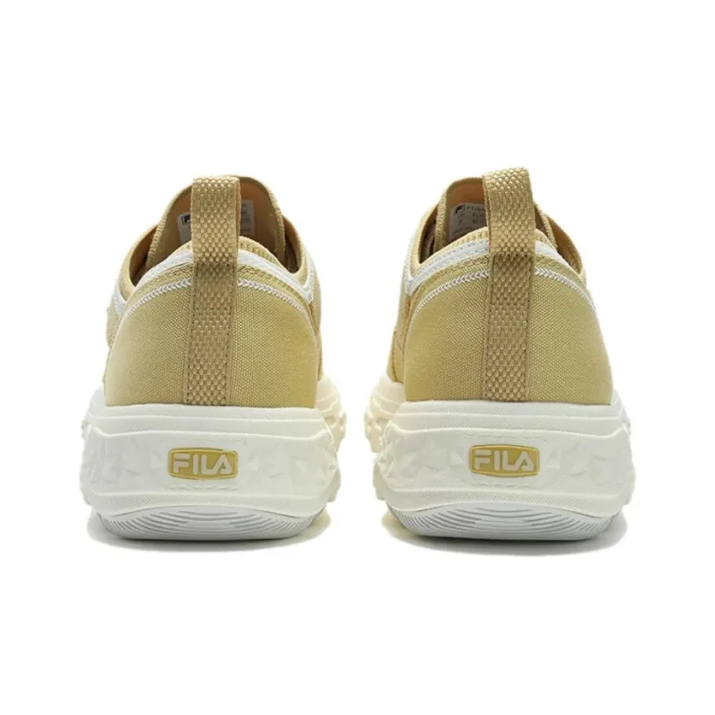 FILA ROCK Anti Slip Wear Resistant Low Top Canvas Shoes Men's Yellow-2
