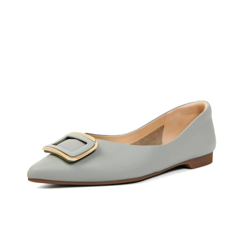 PT'SON Casual Single Shoes Flat Women's Ecru-7