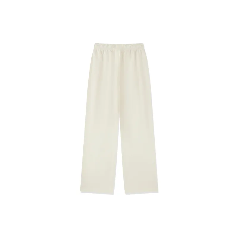 QIAODAN Knitted Sports Pants Women's Cream White-1