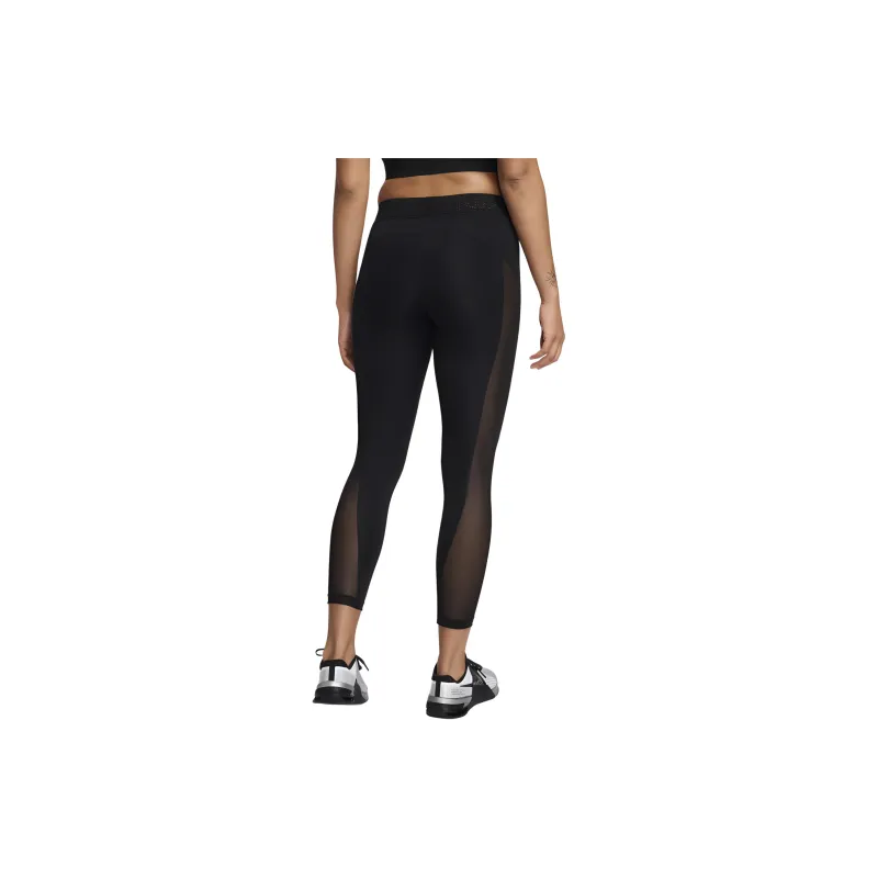 Nike Pro Women's Mid Rise 7/8 Mesh Paneled Leggings-1