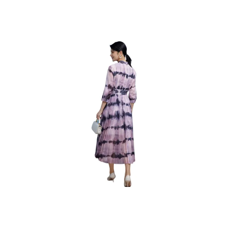 BBLLUUEE Short Sleeved Dress Women's Mist Purple-1
