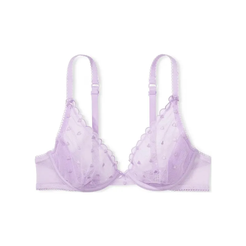 Victoria's Secret PINK WINK UNLINED PLUNGE BRA / Pastel Lilac Bra Women's Light Purple-0
