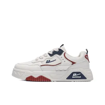 Warrior Wear-resistant And Lightweight Low-Top Skateboard Shoes Men's Beige Blue Red