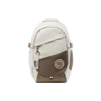 LiNing Polyester Backpack Unisex Oat Gray & Brown