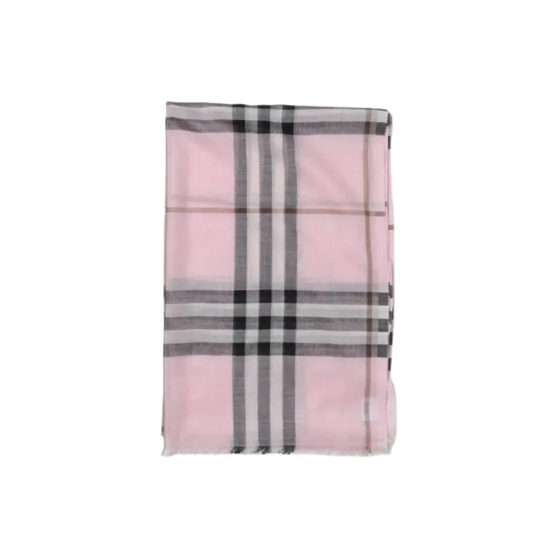 Burberry Checked Frayed Edge Scarf-1