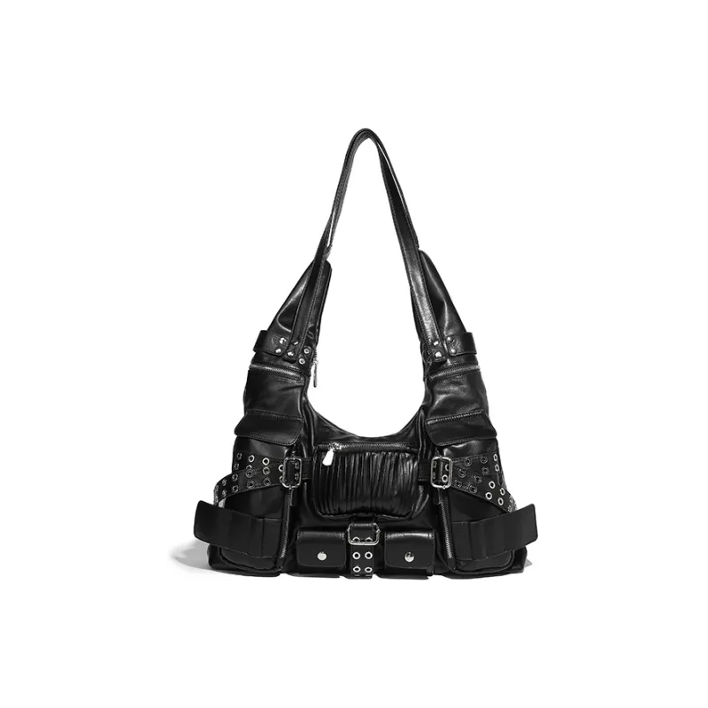 TTaG．baG PU Shoulder Bag Women's Black-0