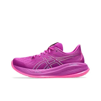 Asics Gel Cumulus 26 Anti Slip Wear Resistant Low Top Running Shoes Women's Fuchsia