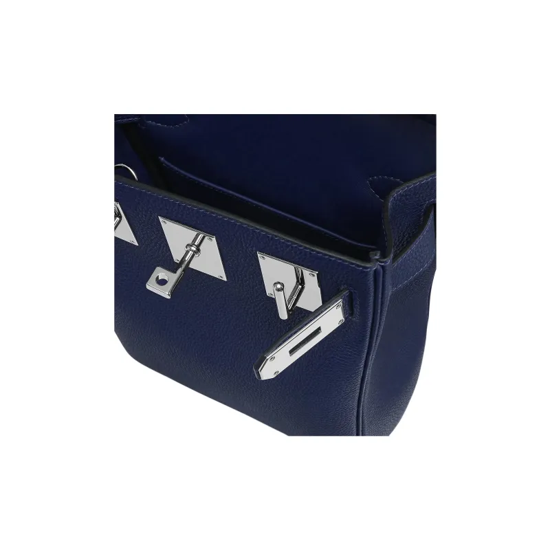 HERMES Hac A Dos Togo Calfskin Crossbody Bag Shoulder Bag Small Size Unisex 73 Bleu Saphir Sapphire Blue-4