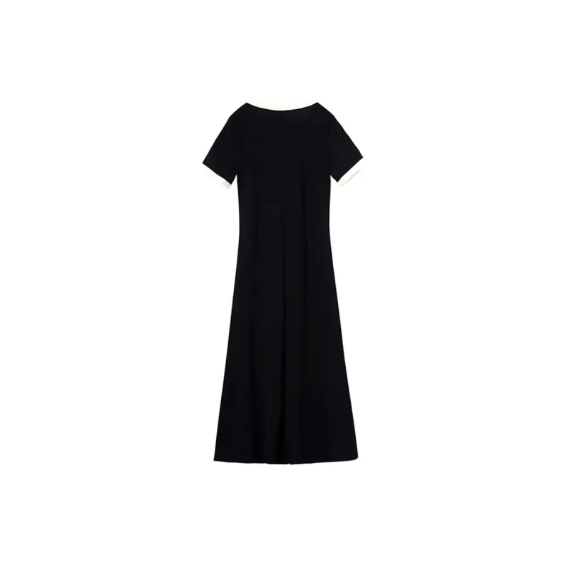 JOSR Short Sleeved Dresses Women's Black-1