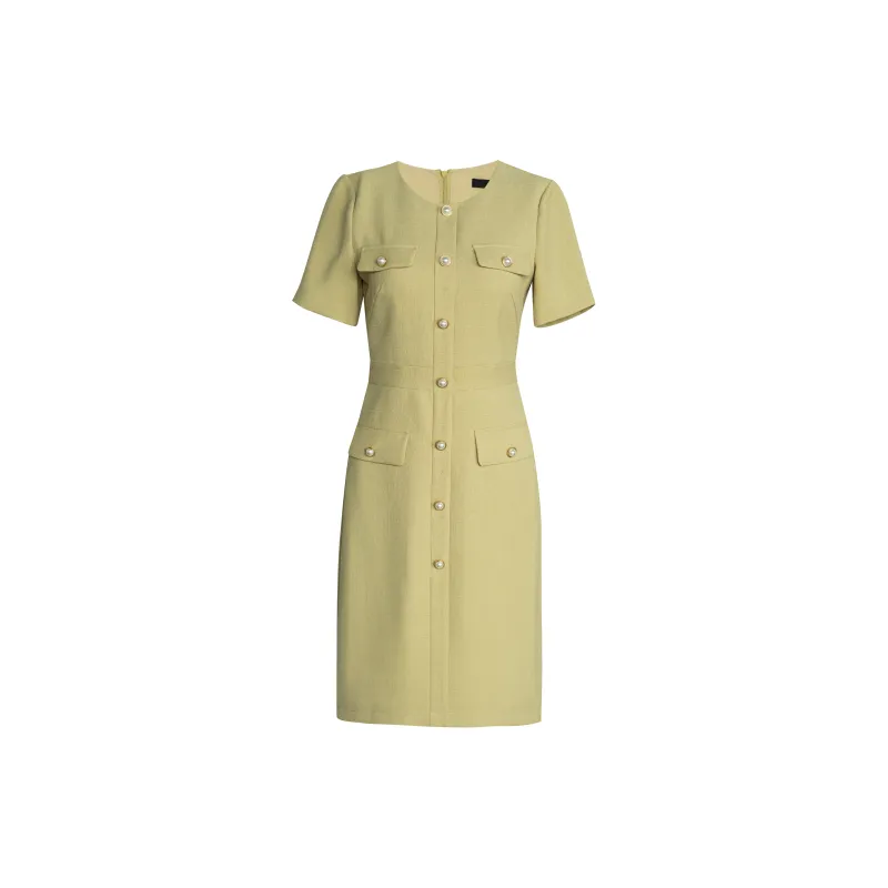 ROEYSHOUSE Short Sleeved Dress Women's Green-0