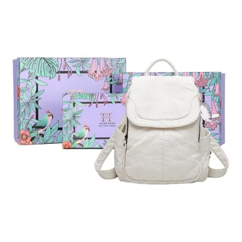 TTaG．baG PU Advanced Sensory Backpack Women's White/Black/Orange