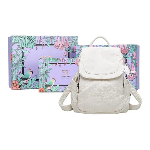 TTaG．baG PU Advanced Sensory Backpack Women's White/Black/Orange