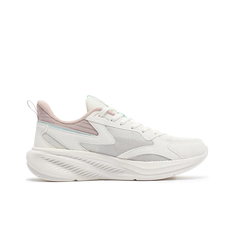 361° Non-slip Lightweight Low-Top Casual Running Shoes Women's White Pink-1