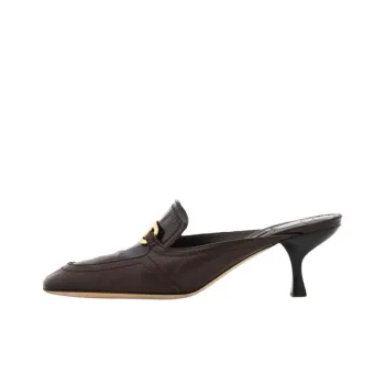FERRAGAMO Closed Toe Slippers 5.5cm Women's Brown