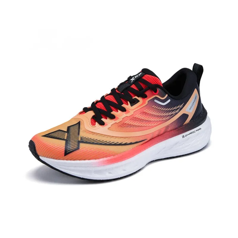 XTEP Five point Speed 2.0 Running Shoes Men Low Top Apricot Yellow/Laser Red-1