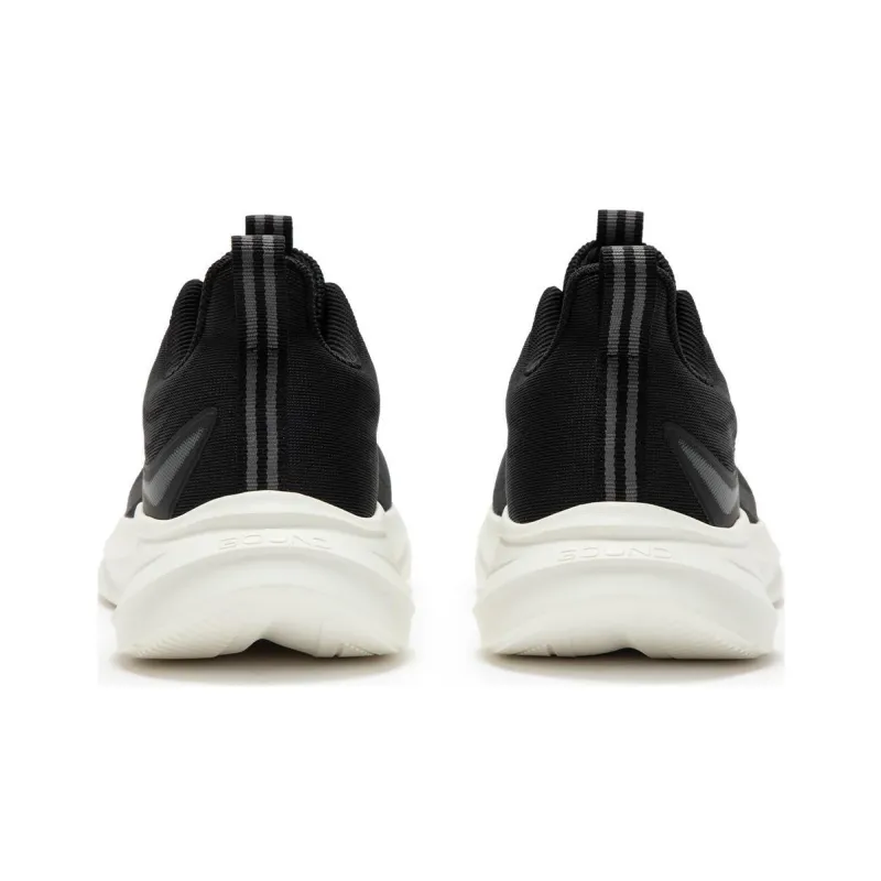 361° Anti Slip Wear Resistant Low Top Casual Running Shoes Men's Black White-4