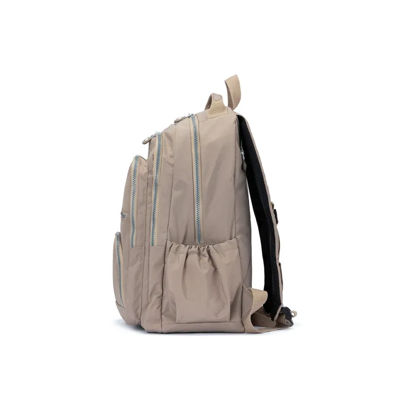 ROBERTA DI CAMERINO Fabric Lightweight Commuter Student Backpack Large Size Unisex Sapphire Blue/Black/Khaki-15