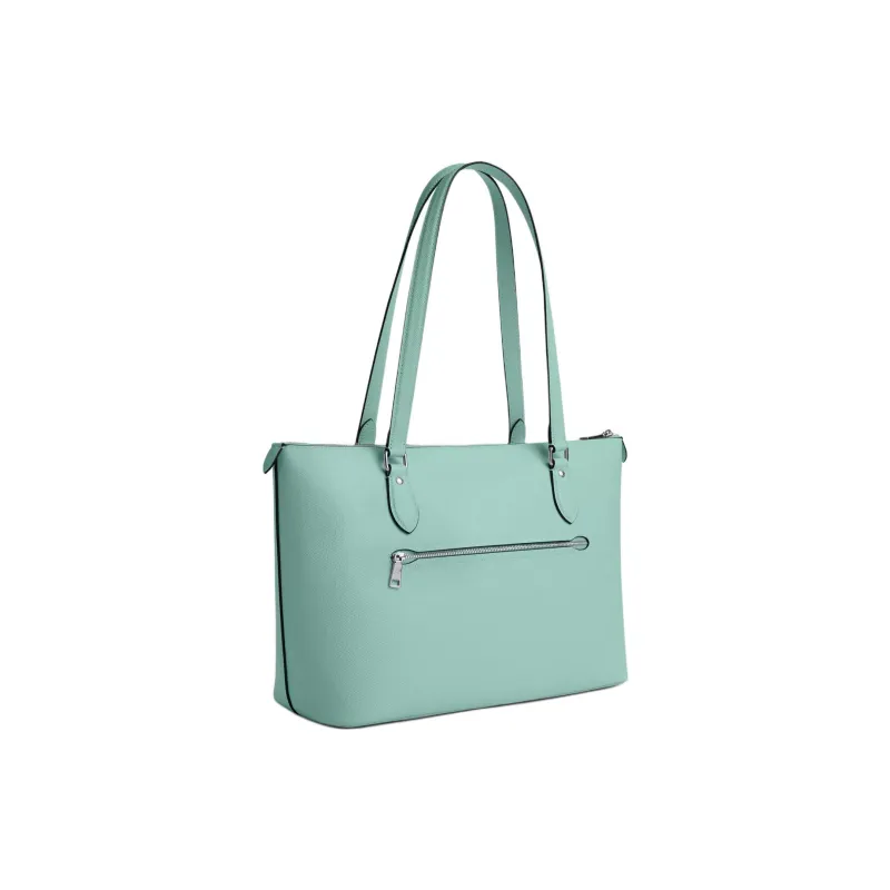 COACH Gallery Recycled Leather Tote Bag Shopping Bag Handbag Large Size Women's Faded Blue-1
