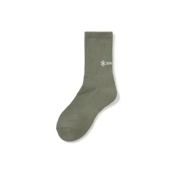 Snow Peak Mid Calf Socks Unisex 1 Pack Khaki