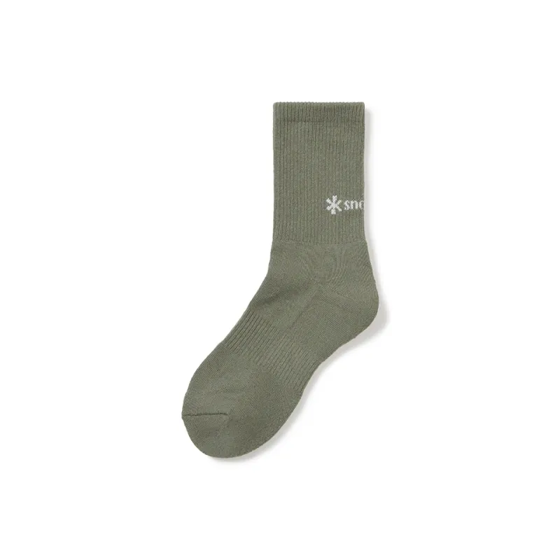 Snow Peak Mid Calf Socks Unisex 1 Pack Khaki-0