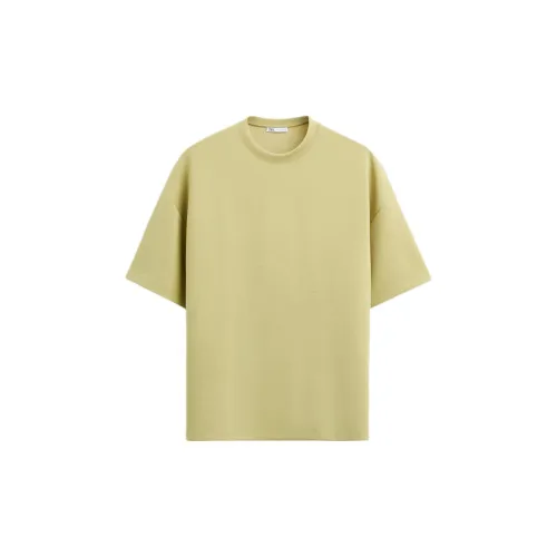 ZARA T-Shirts Men Green