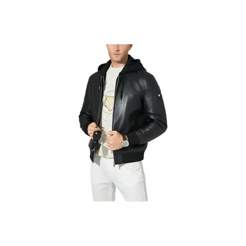 Raidy Boer Leather Jackets Men Black