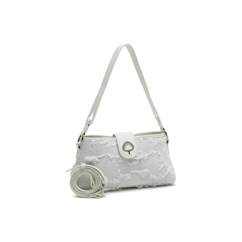 Carit&Koty Polyurethane Synthetic Leather Fabric Bonded Shoulder Bag Regular Women's White-1