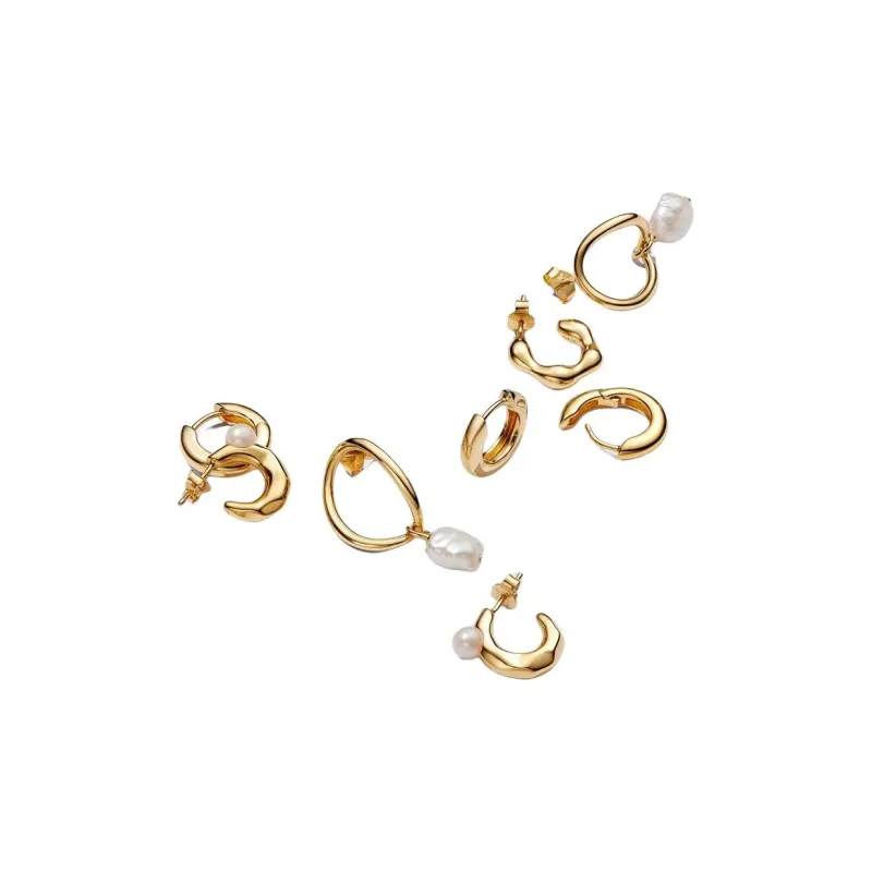 Pandora 14K Gold Plating Earrings Women's Gold-1