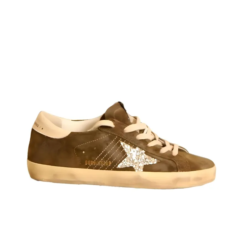 Golden Goose Low Top Skateboard Shoes Women's Brown-1