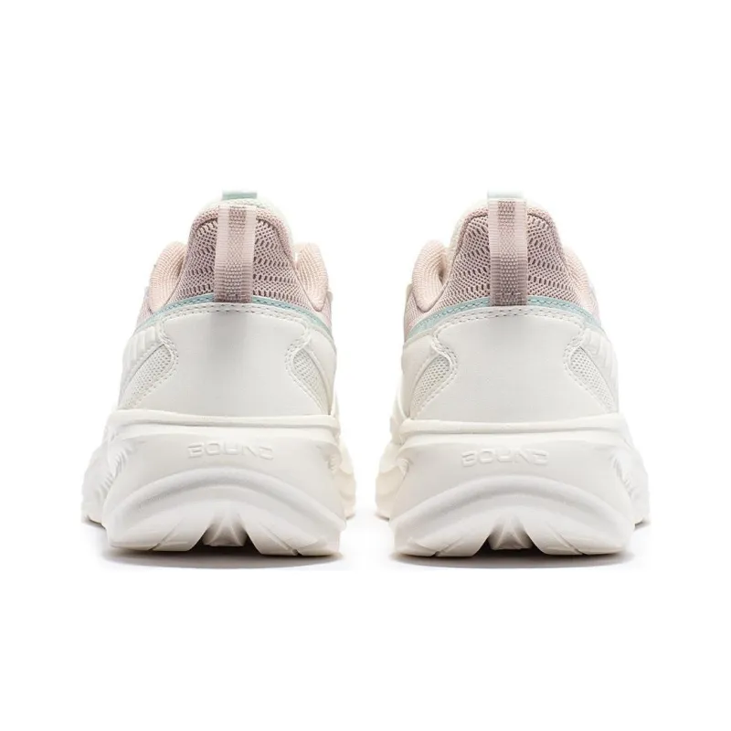 361° Non-slip Lightweight Low-Top Casual Running Shoes Women's White Pink-4