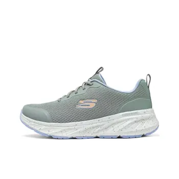 Skechers Sport Anti Slip Wear Resistant Low Top Casual Running Shoes Women's Green Blue