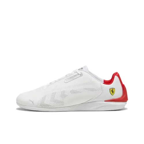 PUMA Scuderia Ferrari Slip Resistant Breathable Low Top Casual Running Shoes Unisex White Red