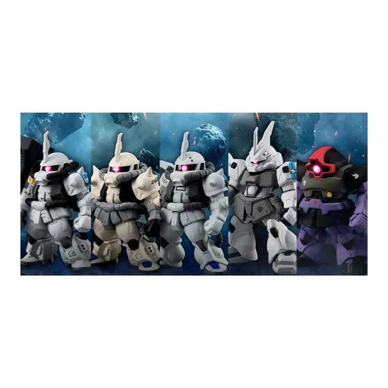 BANDAI Gundam Character FW Gundam Grand Assembly Deepened Edition Solomon White Wolf Set Assembled Models 5.5cm-1