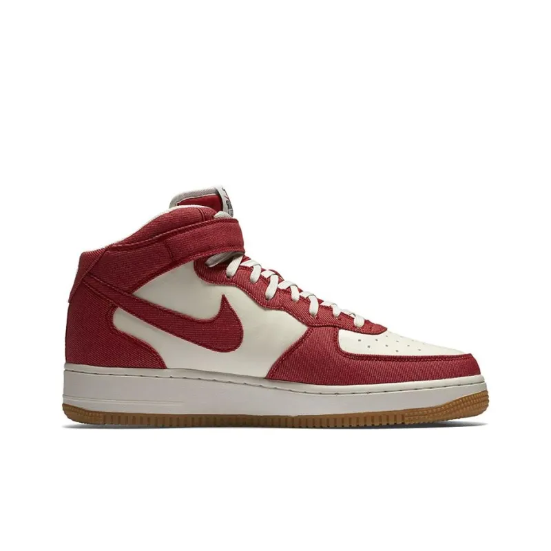 Nike Air Force 1 Mid Red Denim-1
