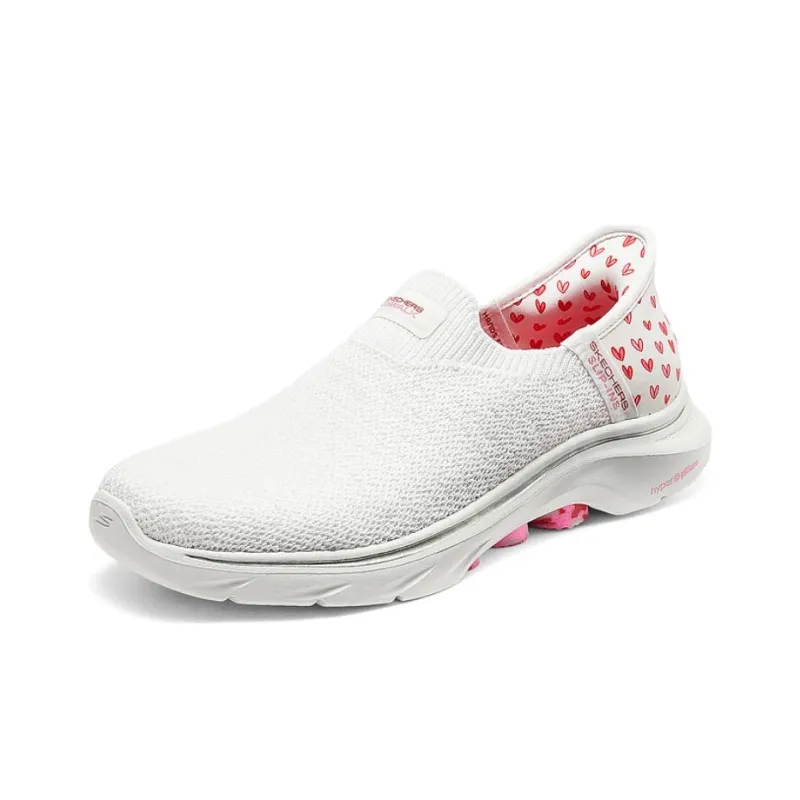 Skechers WOMEN'S GO WALK Slip Resistant Breathable Lightweight Rebound Low Top Casual Shoes Women's White Pink-2