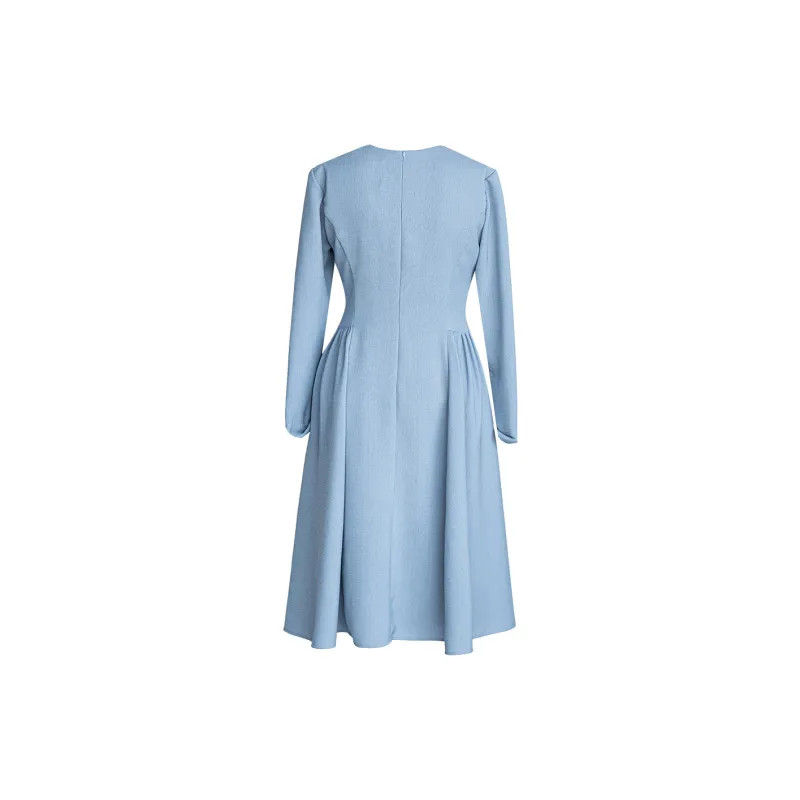 ROEYSHOUSE Long Sleeved Dresses Women's Light Blue-1