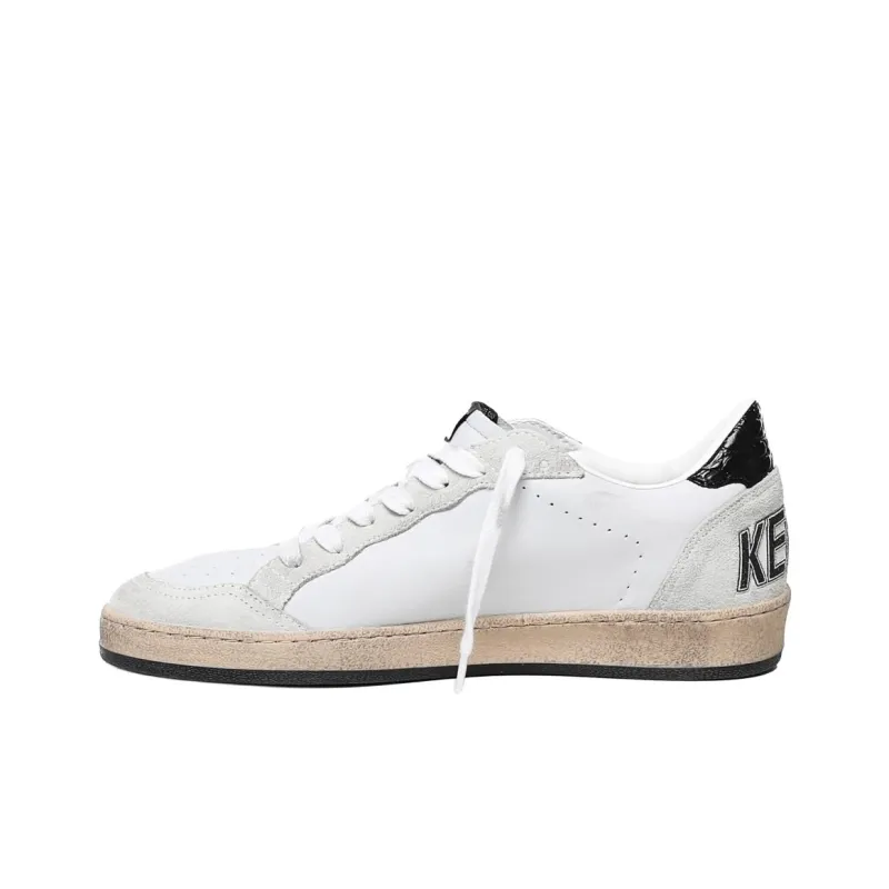 Golden Goose Ball Star Low Top Skateboard Shoes Men's Black White-0