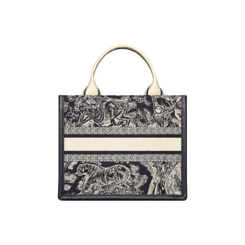 DIOR BookTote Calfskin Tote Bag, Shopping Bag, Handbag Trumpets Women's Black-3