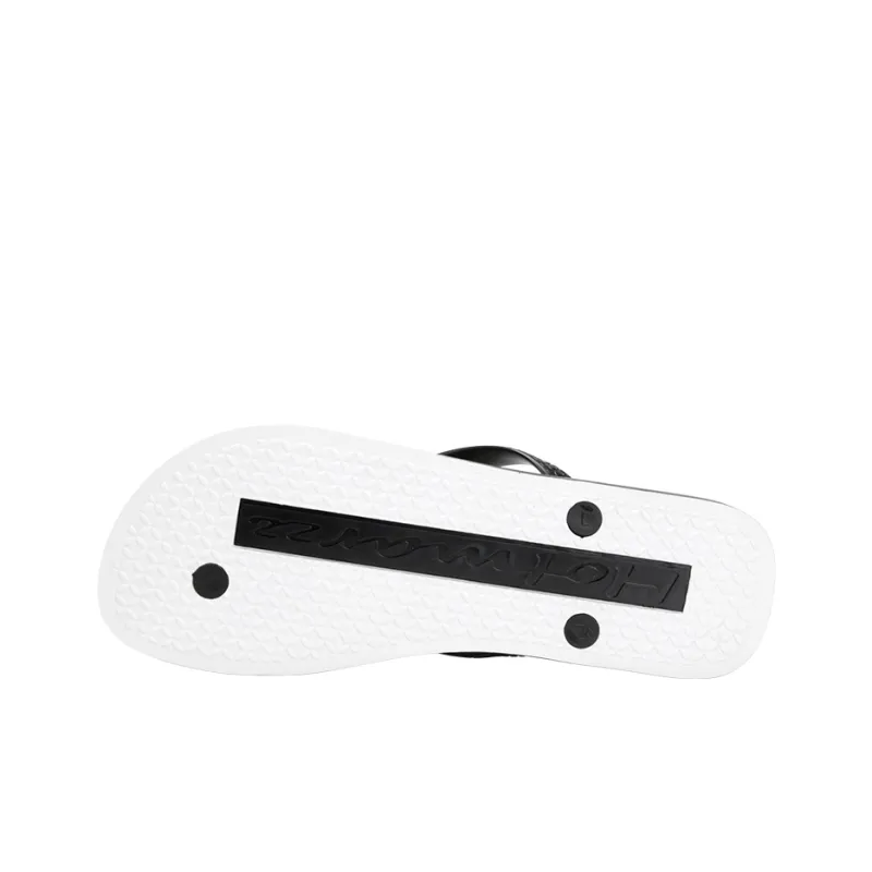 HOTMARZZ Slip Resistant Flip Flops Men's Black Letter-4
