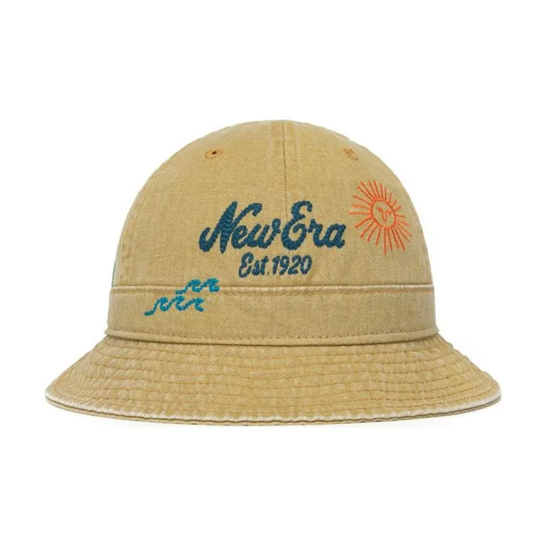 New Era Cotton Polyester Bucket Hats Unisex Brown-2