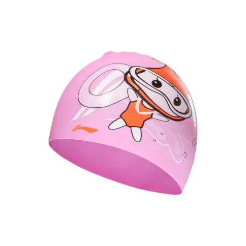 LiNing Swim Cap Silicone Kids' 17-19cm Pink